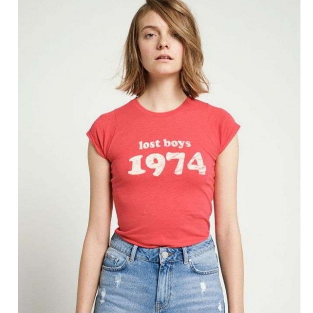 Zoe Karssen Lost Boys 1974 Tee Shirt Red Womens